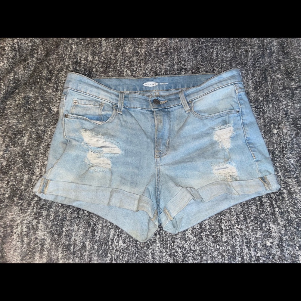 old navy distressed boyfriend jean shorts